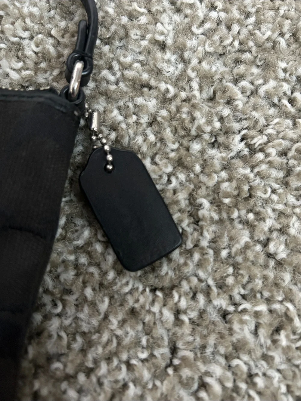 Coach Black Signature Canvas Wristlet